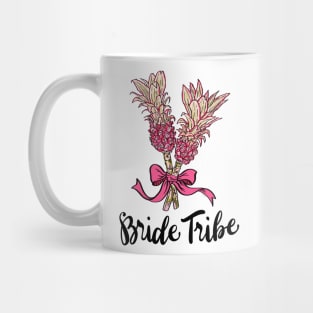 Bride Tribe Shirt Pink Pineapple Bouquet Illustration Mug